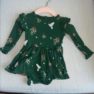 Kyte BABY long sleeve twirl bodysuit dress